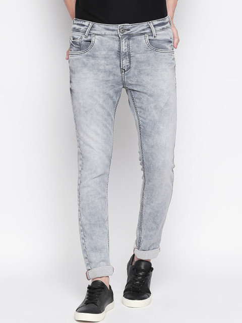 

Mufti Men Grey Skinny Fit Mid-Rise Clean Look Stretchable Jeans