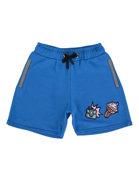 

Stupid Cupid Girls Turquoise Blue Solid Regular Fit Regular Shorts