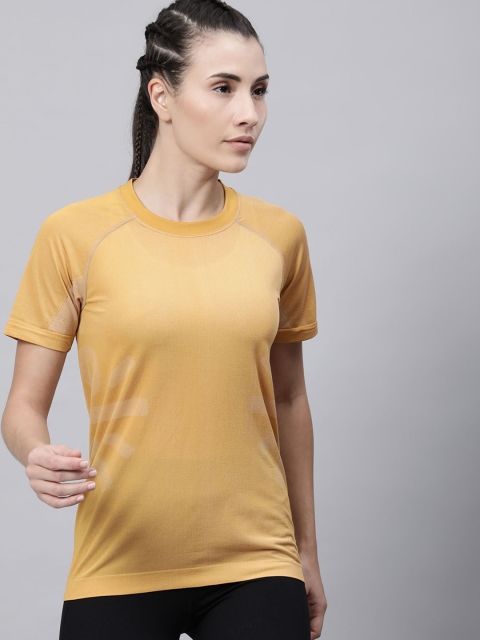 

Cultsport Women Yellow Printed Round Neck T-shirt