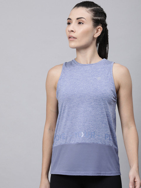 

Cultsport Women Blue Solid Round Neck T-shirt