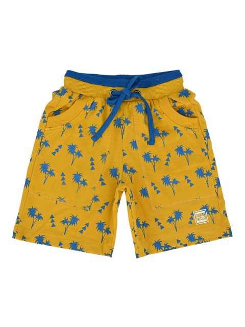 

Stupid Cupid Boys Yellow Printed Regular Fit Shorts