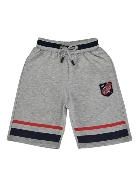 

Stupid Cupid Boys Grey Solid Regular Shorts