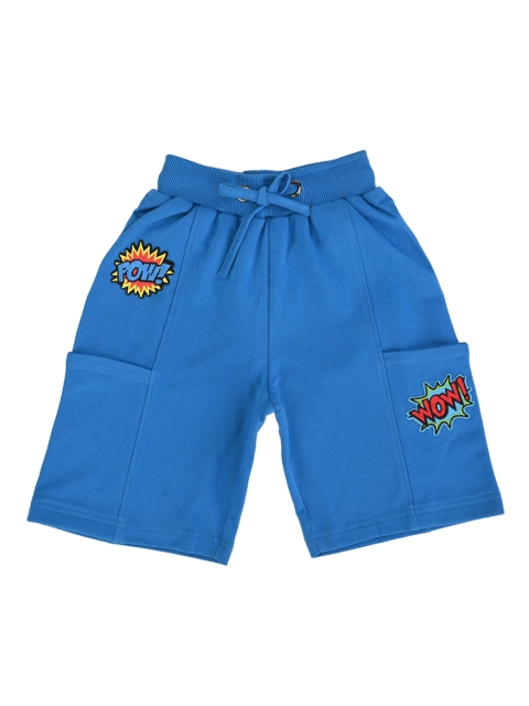

Stupid Cupid Boys Blue Solid Regular Shorts