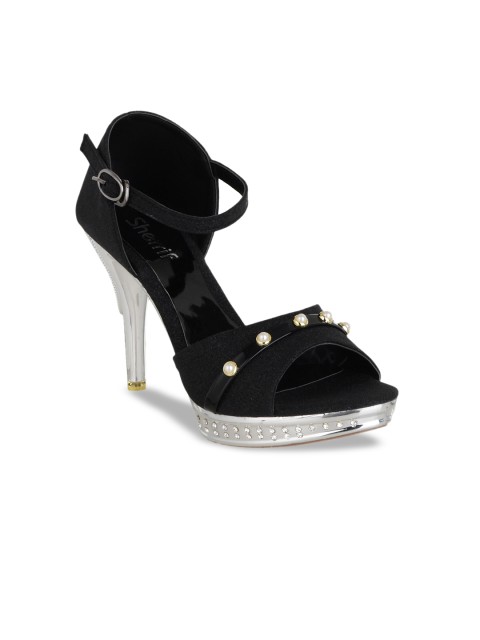

Sherrif Shoes Women Black Solid Heels