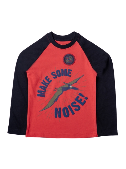 

Kid Studio Boys Red & Blue Printed Round Neck T-shirt
