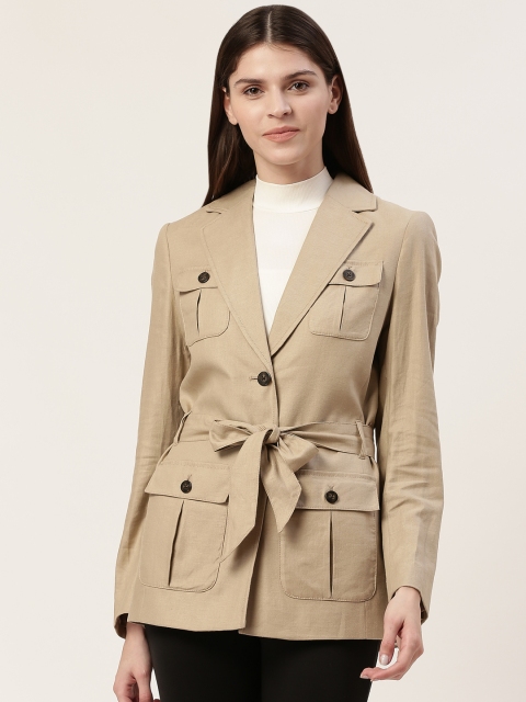 

Marks & Spencer Women Beige Slim Fit Solid Trench Coat