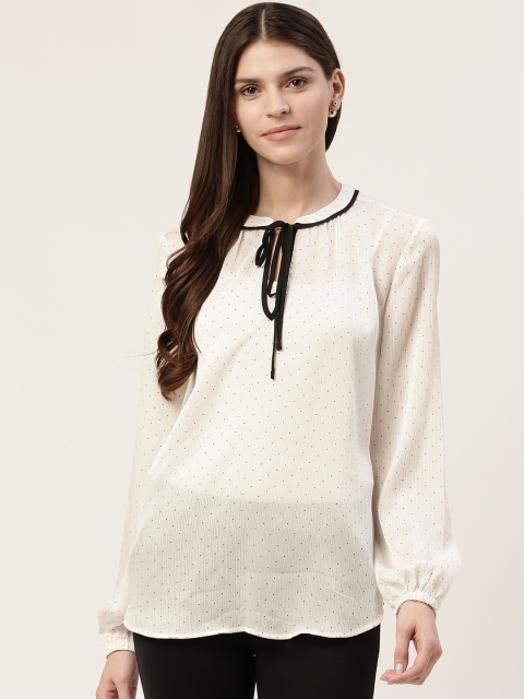 

Marks & Spencer Women Off-White Printed Top