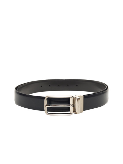 

Da Milano Men Black Leather Revesible Solid Belt