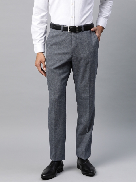 

Marks & Spencer Men Blue Regular Fit Solid Formal Trousers