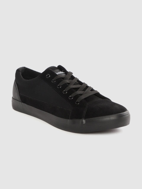 

Roadster Men Black Solid Suede Finish Sneakers