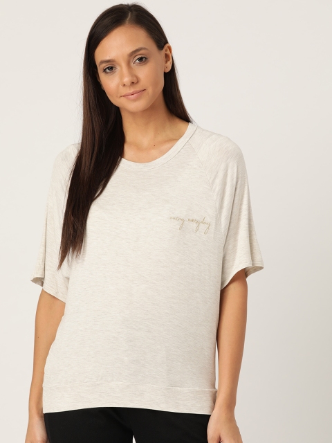 

Marks & Spencer Women Beige Lounge T-Shirt