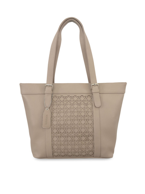 

Toteteca Beige Self Design Shoulder Bag
