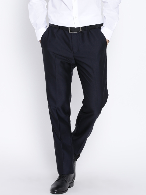 

Blackberrys Navy Sharp Fit Formal Trousers, Navy blue
