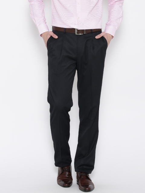 

Blackberrys Navy Sharp Fit Formal Trousers, Navy blue