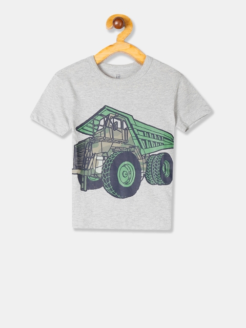 

GAP Boys Grey Short Sleeve Graphic Printed T-Shirt