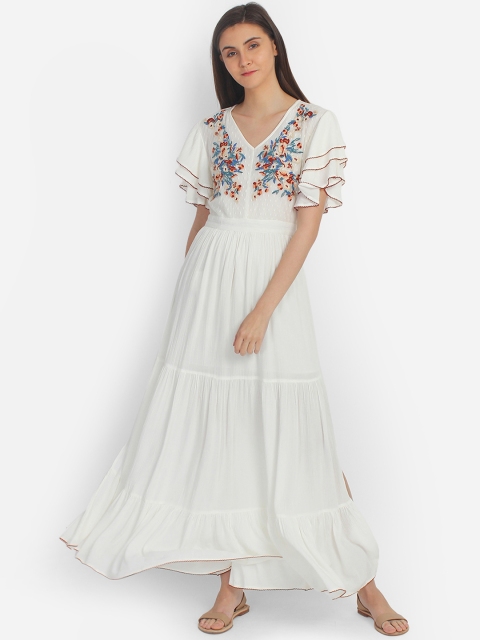 

COVER STORY Women Off-White Printed Maxi Dress