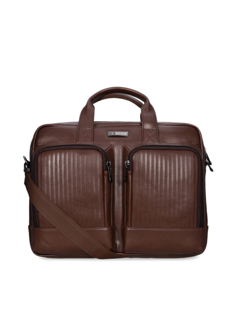 

ESBEDA Unisex Brown Solid RFID Laptop Bag