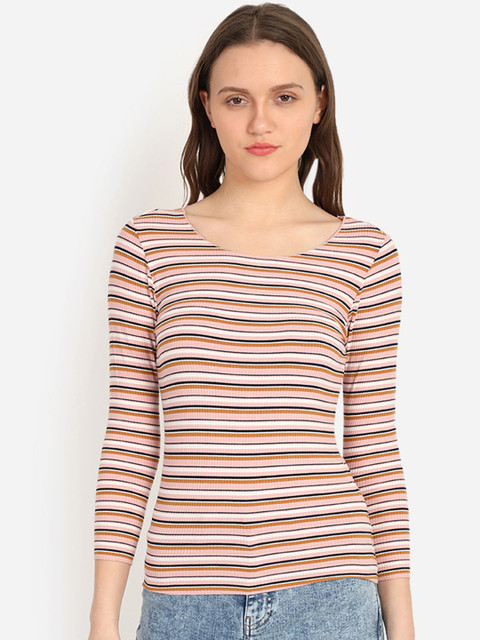 

COVER STORY Women Pink Striped Top