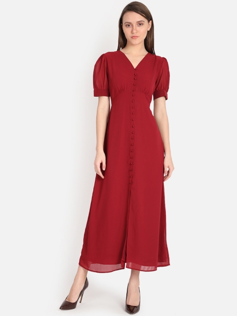 

COVER STORY Women Red Solid Maxi Dress