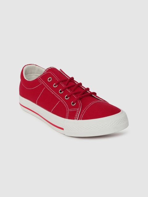

Roadster Women Red Solid Sneakers