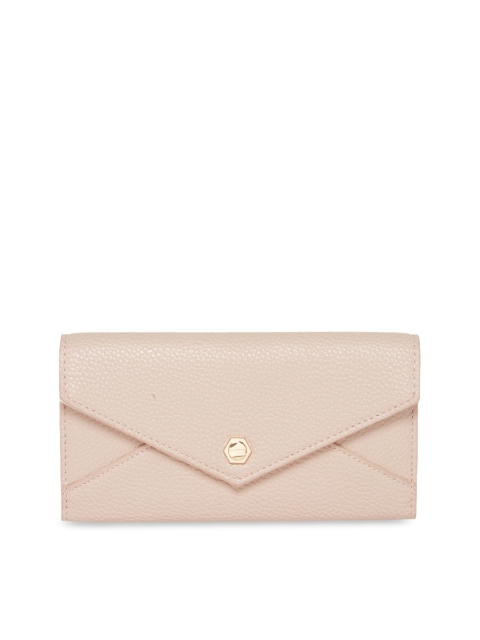 

ALDO Women Pink Textured Envelope Wallet