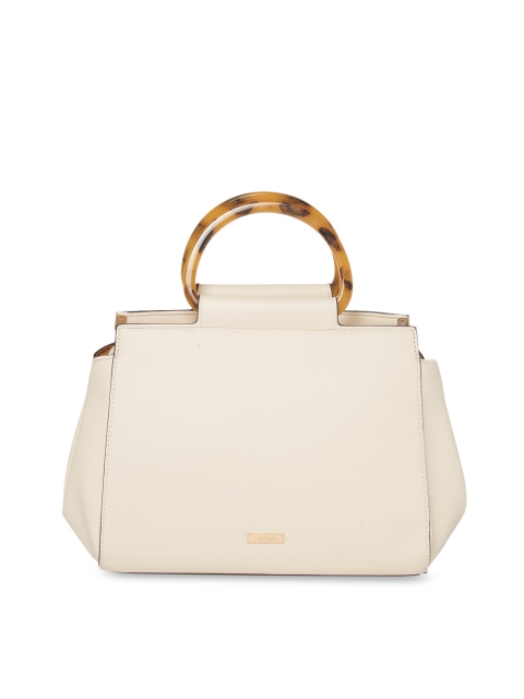 

ALDO Off-White Solid Handheld Bag