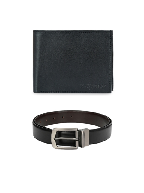 

Calvadoss Men Belt & Wallet Accessory Gift Set, Black