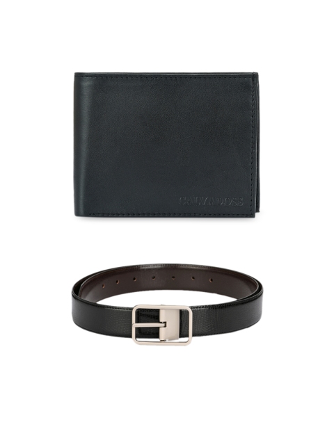 

Calvadoss Men Belt & Wallet Accessory Gift Set, Black