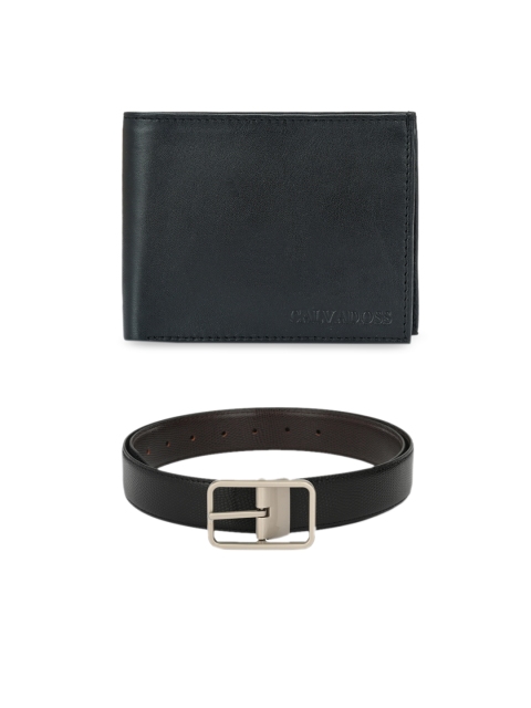 

Calvadoss Men Belt & Wallet Accessory Gift Set, Black