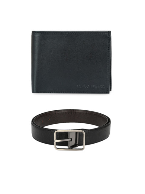 

Calvadoss Men Belt & Wallet Accessory Gift Set, Black
