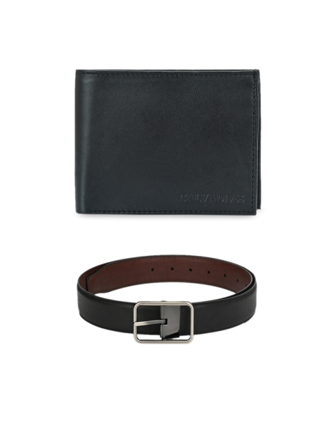 

Calvadoss Men Belt & Wallet Accessory Gift Set, Black