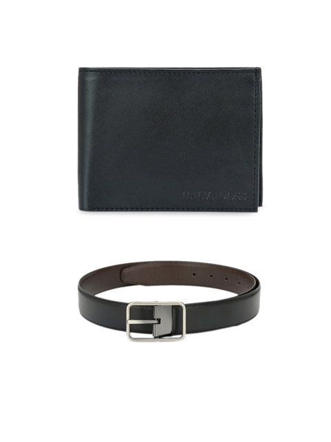 

Calvadoss Men Belt & Wallet Accessory Gift Set, Black