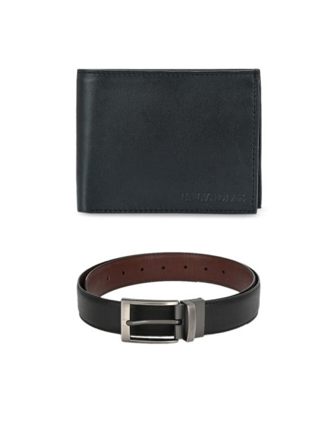 

Calvadoss Men Premium Belt and Wallet Accessory Gift Set, Black