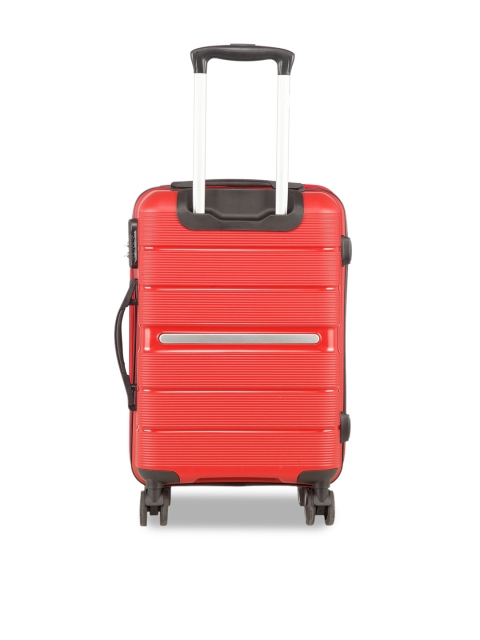 

Teakwood Leathers Unisex Red Textured Cabin Trolley Suitcase