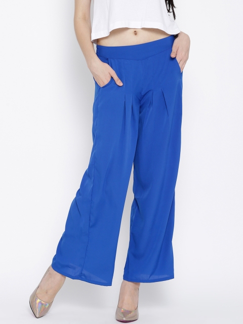 

Aurelia Blue Pleated Palazzo Trousers