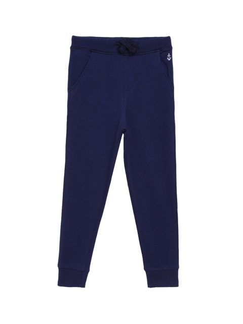 

Campana Boys Navy Blue Solid Slim Fit Joggers