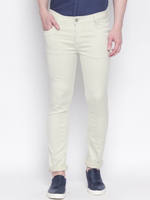 

Mufti Men Beige Slim Fit Solid Regular Trousers
