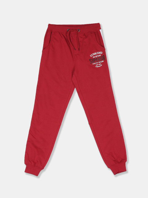 

Cherokee Boys Red Solid Straight-Fit Joggers