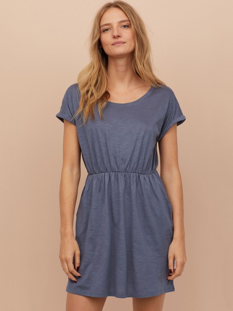

H&M Women Navy Blue Jersey Dress