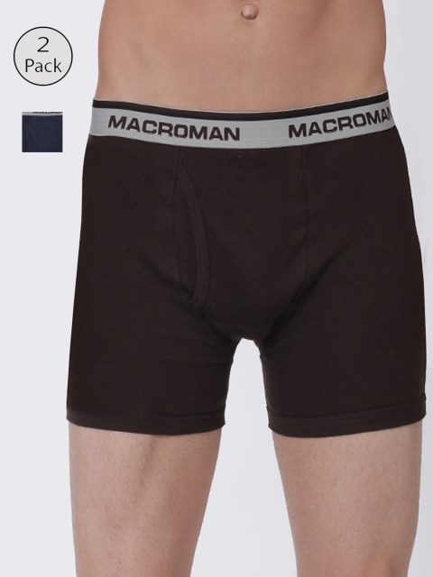 

Macroman M-Series Men Pack of 2 Solid Trunks M572-DM-BR-XXL, Blue