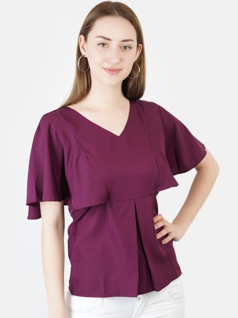 

Indietoga Women Purple Solid Top