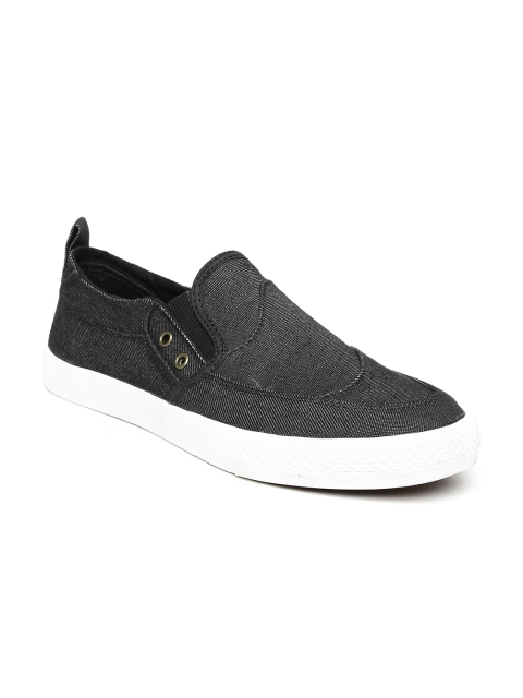 

Roadster Men Black Slip-Ons