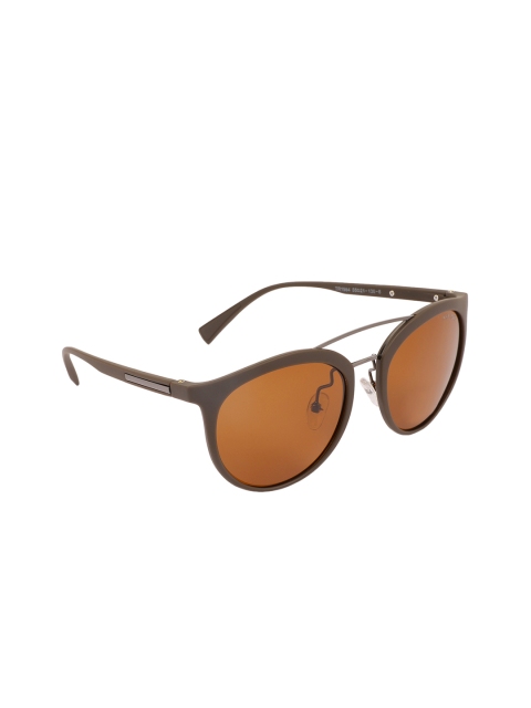 

MARC LOUIS Unisex Polarised & UV Protected Oval Sunglasses MLTR1984C8SG, Brown