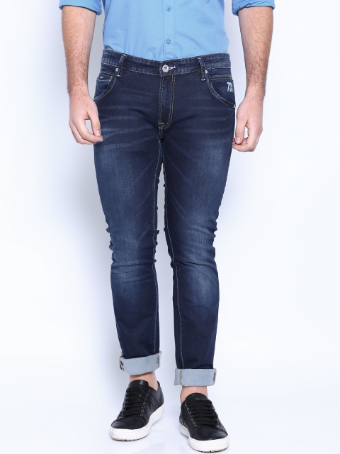 

Pepe Jeans Navy Low-Rise Vapour Slim Fit Jeans, Navy blue