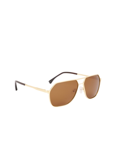 

MARC LOUIS Men Polarised & UV Protected Square Sunglasses MLNS-S6035C8SG, Brown