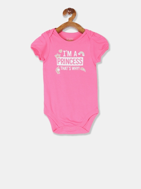 

The Childrens Place Boys Pink Printed Bodysuit