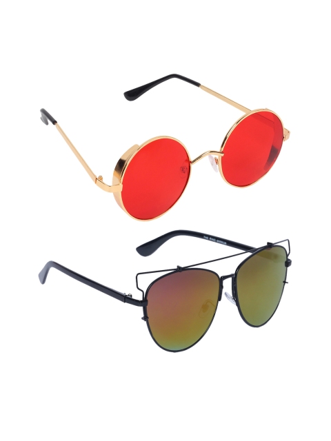 

EPICINK hob Unisex Set of 2 UV Protected Sunglasses EP-7702406-06, Red