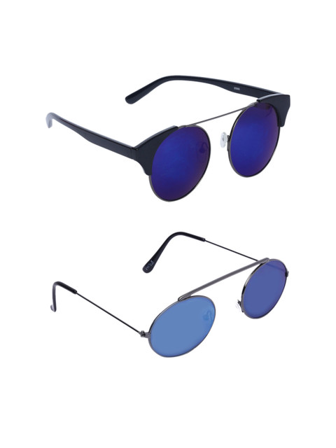 

EPICINK hob Unisex Set Of 2 UV Protected Lens Sunglasses EPSG-1955205-5716401, Blue
