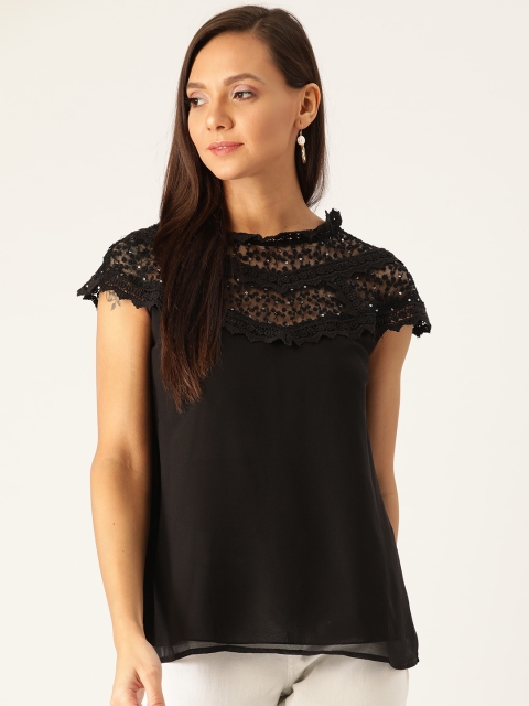 

Antheaa Women Black Solid Top