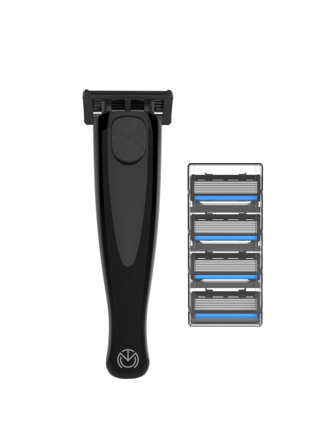 

THE MAN COMPANY Set Of 5 Jet Black 1 Razor & 4 Blades